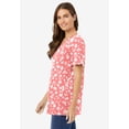 thumbnail image 3 of Woman Within Plus Size Perfect Printed Short-Sleeve V-Neck Tee, 3 of 6