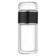thumbnail image 1 of Botella infusora de té de vidrio, vaso para té, taza con doble pared para separar té y agua. Negro, 1 of 9