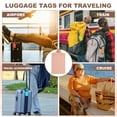 thumbnail image 6 of Uxcell Luggage Tags, PU Leather Travel Luggage Tags Identifier Suitcase Labels for Baggage Privacy Protection Accessories Ship Pink, 6 of 6