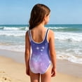 thumbnail image 5 of CCRFTGI Girls Swimsuits Summer Quick Dry One Piece Bathing Suit Cute Gradient Beach Swimwear Swimsuits Girls Clothes Girls Bathing Suits Dark Purple 5-6 Years, 5 of 7