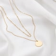 thumbnail image 5 of GDCOIN Gold Layered Necklace 14K Gold Disc/Circle Bead Chain Dainty Elegant Simple Layer Necklace for Women, 5 of 6