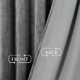thumbnail image 6 of ZXNYH Ivory White Velvet Curtains - 96 inches Long Bedroom Privacy Drapes Luxury Home Decoration for Wall Backdrops Room Darkening Window Curtains for Nursery/Wedding, W52 x L96, 2 Panels, 6 of 7