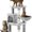 Light Gray, variant on Chenshuoo Cat Tree 57in, Multi Level Cat Tower with Basket & Condo & Scratching Post & Padded Perch & Extended Platform & Fur Ball