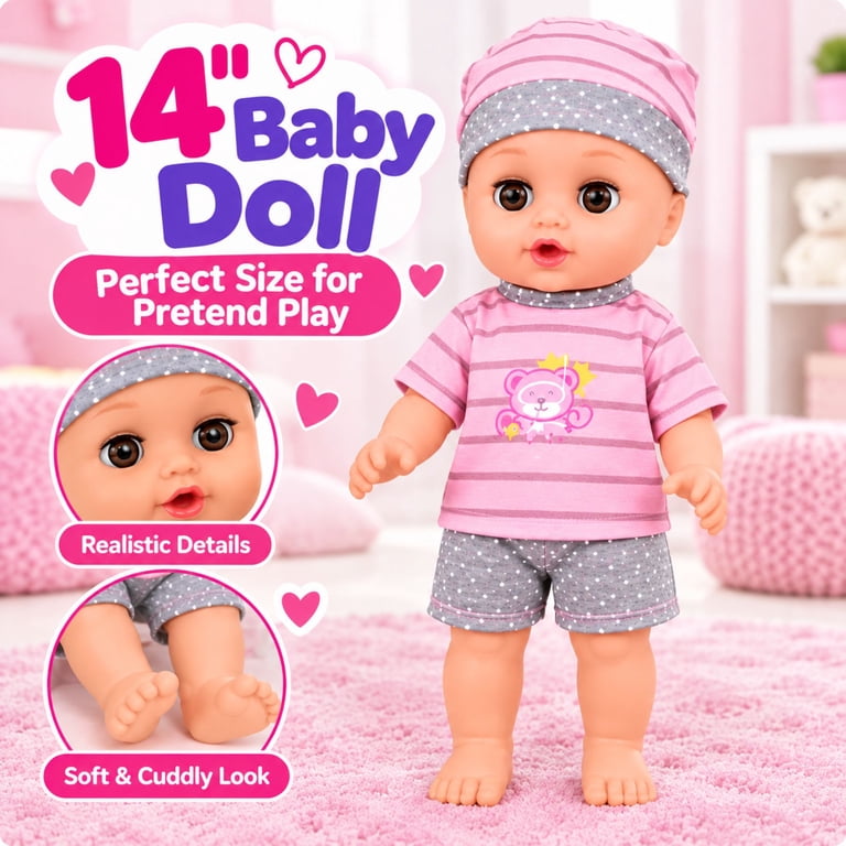 Mundo Toys 14-Inch Interactive Baby Doll with Playset photo 5