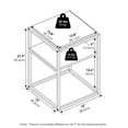 thumbnail image 2 of Furinno MORETTI Side Table, 2-Tier Stackable Metal Frame End Table with Open Shelf, Night Stand, Bedside Table, Toolless Assembly, for Living Room, Bedroom, White, 2 of 3