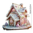 thumbnail image 3 of 5.91 Inch Acrylic Chirstms Naturevibe Village Gingerbread Houses Ornament Xmas Rustic Christmas Cottage Candy House Figurines with Decoraive Lights Chirstms Decoration for Indoor Party Xmas Decor, 3 of 4