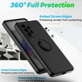 thumbnail image 3 of Simple Fashion Soft Silicone Back Ring Phone case Holder car Magnetic Shockproof Back Cover for Samsung Galaxy A21S A50S A30S A20S A10 M53 M62 M51 M31S(Light Pink,Samsung M51), 3 of 8