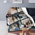thumbnail image 4 of Personalised Photo Blankets Custom Picture Throw Blanket Birthday Gifts for Adults, Girlfriend Boyfriend Wife Husband Mom Dad Friend, 4 of 6