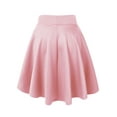 thumbnail image 2 of Made by Johnny Women's Basic Versatile Stretchy Flared Casual Midi Skater Skirt XL PINK, 2 of 6