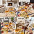 thumbnail image 5 of 6'x9' Area Rugs, Spring Floral Indoor Outdoor Area Rug for Living Room Bedroom, Vintage Summer Botanical Flowers Washable Bathroom Rugs Kitchen Floor Carpet Mats Home Decor Aesthetic, 5 of 8