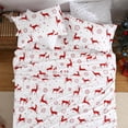 thumbnail image 4 of Draps de Noël Grand Lit, Ensemble de Draps en Microfibre Brossée Douce, 4 of 8