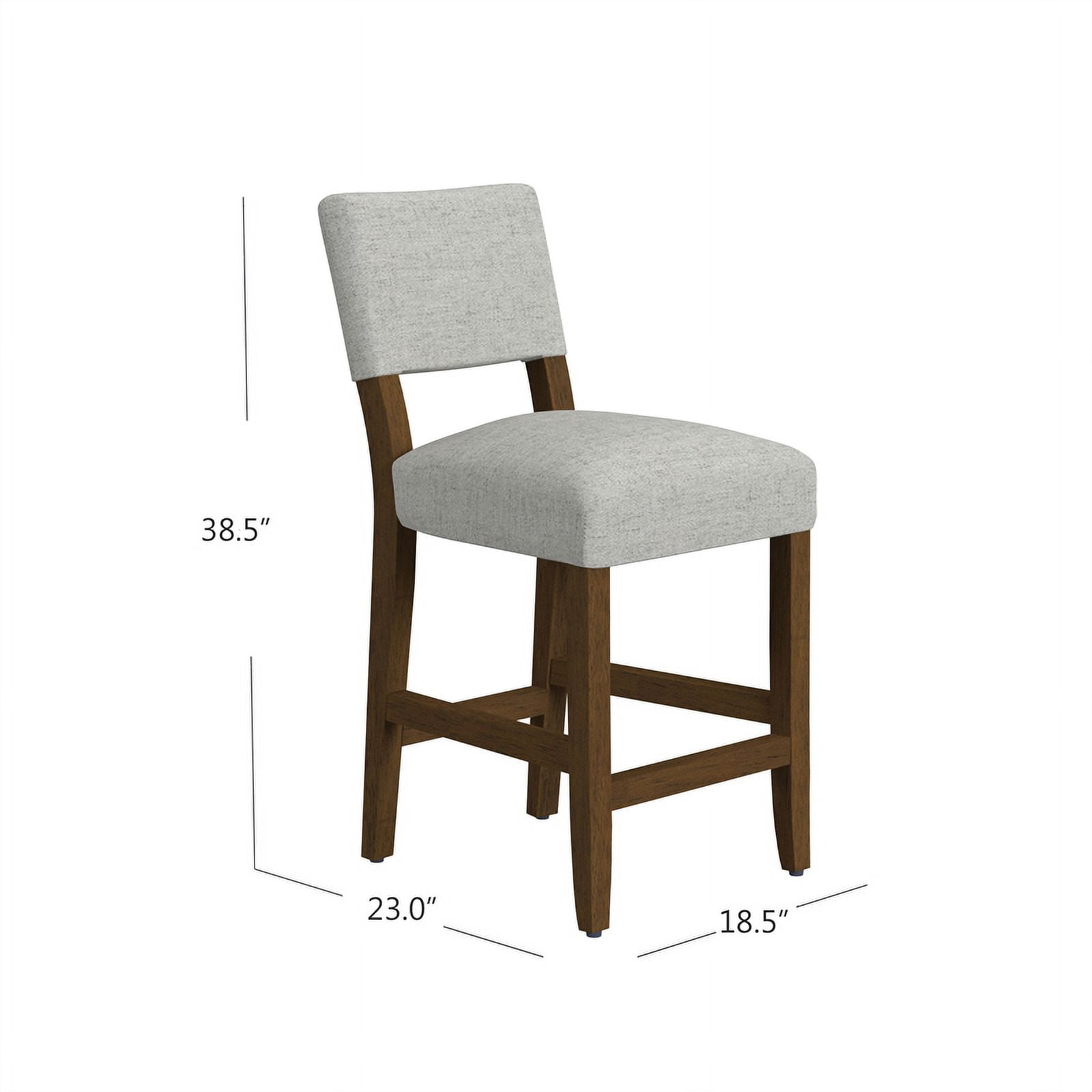 HomePop 26" Indoor Upholstered Counter Stool, Gray
