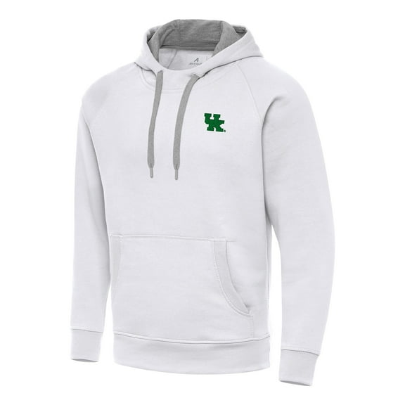Men's-Antigua  White Kentucky Wildcats St. Patrick's Day Fleece Raglan Victory Pullover Hoodie