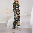 thumbnail image 3 of Fotbe Teeth Pattern Long Sleeve Pajama Set for Women,Sleepwear Set,2-piece Loungewear Set,Soft PJs Comfy Nightwear with Pockets -X-Large, 3 of 7