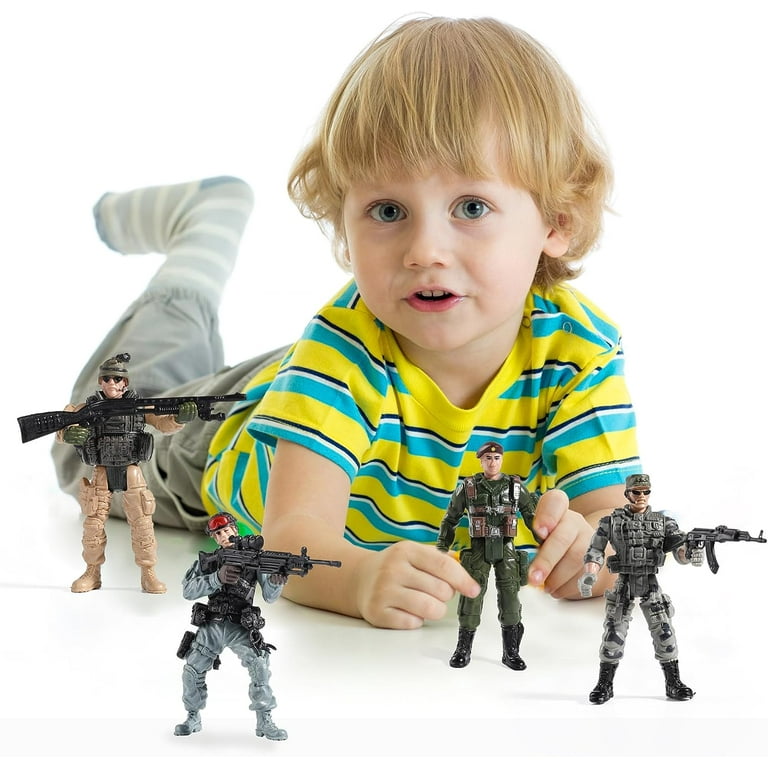 US Army Men and SWAT Team Toy Soldiers Action Figures Playset with