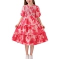 thumbnail image 5 of Piuwrlz Girls School Uniform Dress Graphic Crew Neck Dresses Comfortable Princess Skirts Red Size 11-12 Years, 5 of 10