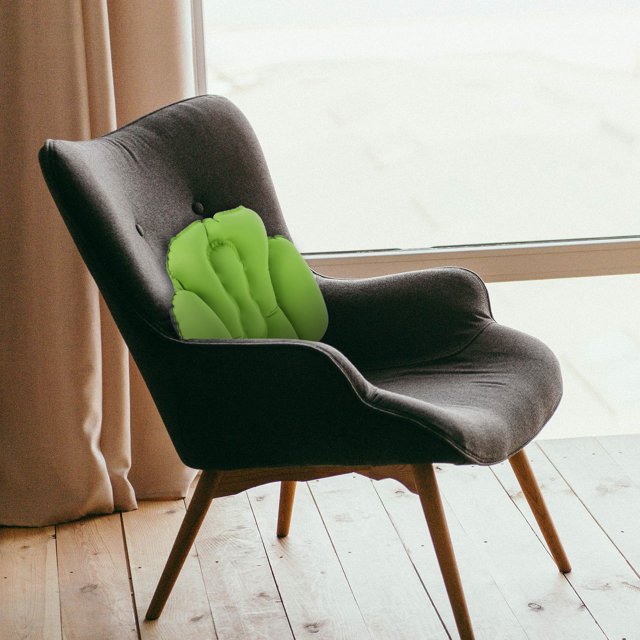 unbranded 1Ud Cojín Inflable Lumbar Para Soporte Firme Y Cómodo En Cintura Color Verde