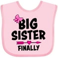 thumbnail image 3 of Inktastic Big Sister Finally with Bow and Arrow Girls Baby Bib, 3 of 4
