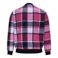 thumbnail image 2 of DAFPZW Men's Flannel Casual Varsity Jacket Vintage Lightweight Plaid Bomber Jackets Fall Long Sleeve Zip Up Fashion Coat, 2 of 4