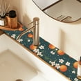thumbnail image 2 of Yayeee Faucet Mat for Kitchen Sink 14.7" Diatomite Long Splash Guard Pad, Blue Floral Oranges, 2 of 7