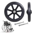 thumbnail image 4 of kurtrusly 2x Roue avant Roulement 8 Pouces pour Fauteuils Roulants Rollators Déambulateurs Noir, 4 of 8