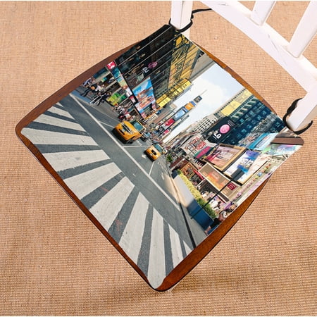 HATIART Taxi Cars In Times Square New York City Chair Pad Seat Cushion ...