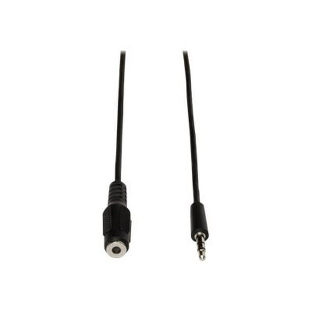 Eaton Tripp Lite Series Stéréo 3,5 mm Audio 25 ft 3.5mm Mini Stereo Extension Cable for Speakers and Headphones (M/F), (7.62 M) - Câble d'extension audio - mini-téléphone mâle à mini-téléphone stéréo 3,5 mm femelle - 25 ft - noir - Moulé