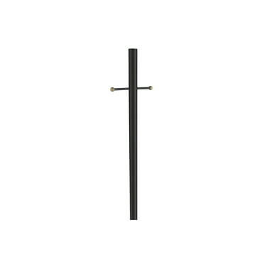 80-Inch Outdoor Lamp Post - Lamp Posts Outdoor Lighting for Driveways, Porches, Pathways, and Patios - Direct Burial Outdoor Post Light in Black, Design House WM750181