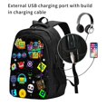 thumbnail image 2 of Geometry Dash Cube Large Travel Laptop Backpack With Usb Charging Port Business Computer Bag For Men Women College Backpacks, 2 of 7