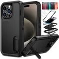 thumbnail image 2 of Case For iPhone 16 11 13 12 14 15 Pro Max XS XR 8 Plus Heavy Duty Shockproof Anti-Scratch Rugged Protective with Kickstand Cover Purple iPhone 16 plus, 2 of 6