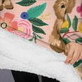thumbnail image 3 of Oversized Wearable Blanket Hoodie,Dogs with Flowers Sherpa Blanket Hoodie with Super Pockets,Super Warm Fuzzy Pullover for Women & Men, 3 of 6