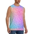thumbnail image 2 of Pofeuu Colorful Glitters Print Men's Muscle T-Shirt, Sleeveless, Muscle Tank, Classic Muscle Tee Top For Men Casual Sleeveless Muscle T-Shirt Trendy Clothes-Large, 2 of 7