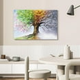 thumbnail image 4 of IDEA4WALL Adhesive Canvas Print Wall Art Four Seasons Tree Landscape Modern Art Nature Wilderness Botanical Colorful Illustrations Artwork Zen Rustic Contemporary for Home Decor - 12"x18", 4 of 5