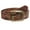 brown - style 01, variant on Snap On 1 1/2" Vintage Cowhide Full Grain Faux Cow Print Leather Casual Belt