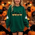 thumbnail image 2 of Bovxnpu Halloween Day Unisex Girls Long Sleeve Shirts Undershirts Graphic Long Sleeve Fleece Crew Neck Pullover Sweatshirt Kids Tops, 2 of 8