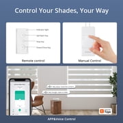 Roller Shade Driver, Zigbee-Compatible, Built-in Battery, 3-Speed Quiet Operation, Motorized Smart Blinds for Smart Home with Tuya App & Alexa Google Home Voice Control, Tuya Zigbee Hub Required