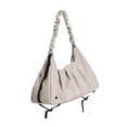 thumbnail image 2 of Bolsa de gimnasio para mujer, bolsa de viaje de nailon con separación de humedad y humedad, bandolera Beige, 2 of 9