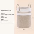 thumbnail image 3 of Cesta de lavandería de cuerda tejida con asas, multiusos,juguetero practico, cesto para ropa sucia, canasta organizadora,grande blanco y marrón(58 L), 3 of 7