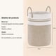 thumbnail image 3 of Cesta de lavandería de cuerda tejida con asas, multiusos,juguetero practico, cesto para ropa sucia, canasta organizadora,grande blanco y marrón(58 L), 3 of 7