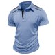 thumbnail image 3 of pstuiky Camisa de manga corta para hombre, Camiseta de solapa con botones y movimiento versátil de color liso para hombre camisas casuales para hombre l, 3 of 5
