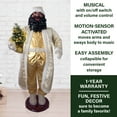 thumbnail image 4 of Fraser Hill Farm 58-in. Dancing African American Santa Animatronic in Gold Coat with Prelit Christmas Tree, FASC058-2GL1-AA, 4 of 15