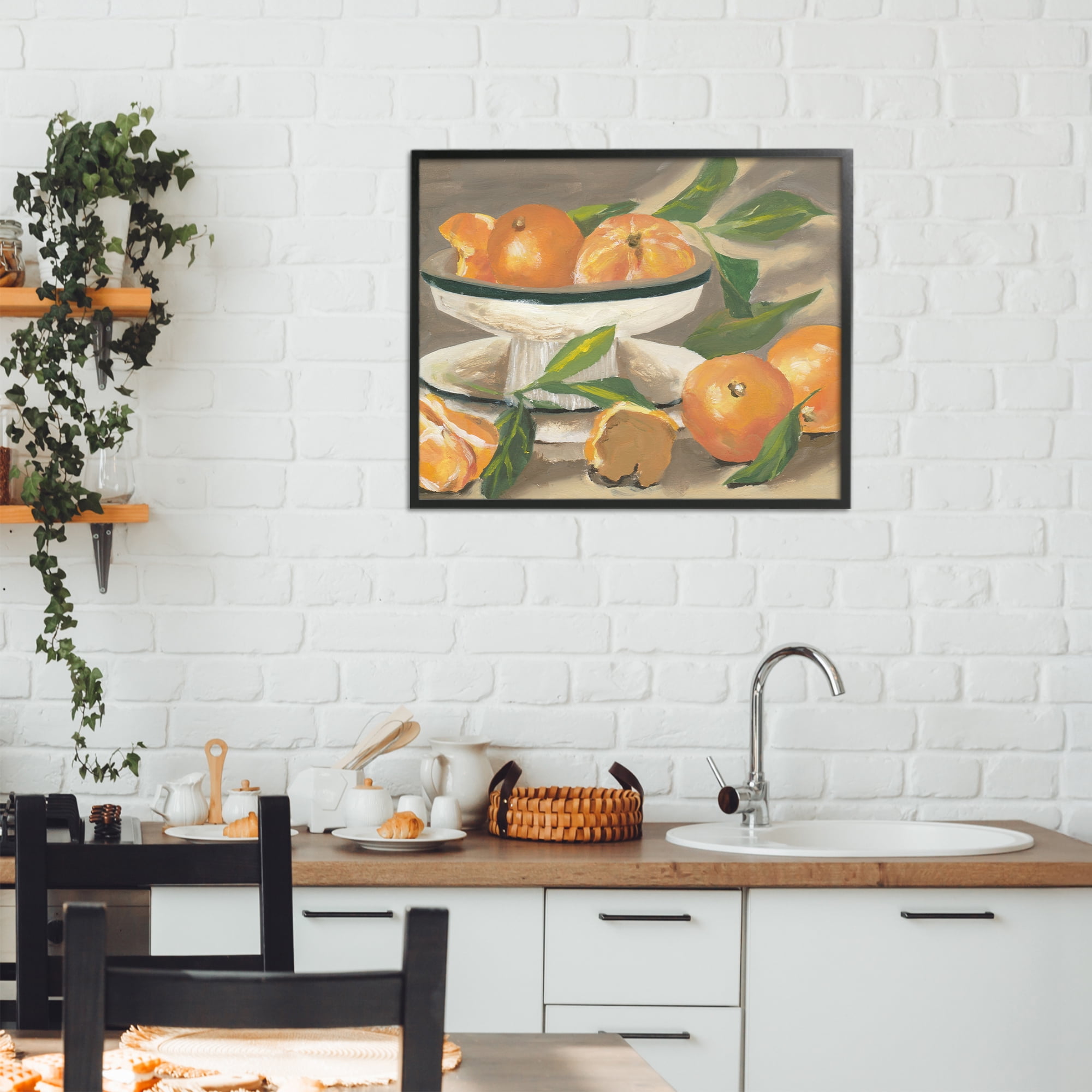 Stupell Industries Oranges in Stillness Black Framed Giclee Art, design by Melissa Wang