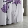 thumbnail image 3 of REGALWOVEN Watercolor Floral Shower Curtain, Waterproof Bathroom Curtain Sets with 12 Plastic Hooks Purple 71"W x 71"L, 3 of 5