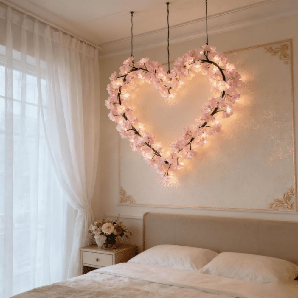 Cherry LED Tree Branch Lights for Wall, Cherry Blossom Willow Vine Twig Decor Garland, USB-Powered with 8 Lighting Modes,Christmas Decorations Indoor for Home Wall Door Window 1.2M 48LED