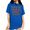 Blue, variant on Women's Outdoor Camo Leaf God Is Good Faith Text Graphic Short Sleeve Crewneck Black Tops