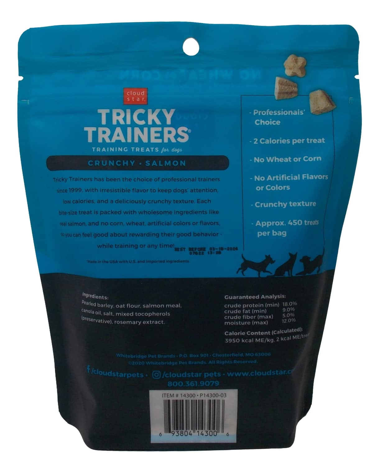 CloudStar Tricky Trainers Grain Free Crunchy Dog Training Treats Variety Pack – Chicken Liver, Cheddar & Salmon | MerlinsMart Zine & Rope Toy
