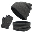 thumbnail image 3 of Gorro de invierno, bufanda para calentar el cuello, guantes para pantalla táctil, para pantalla táctil, sombreros, bufandas para mujeres y oscuro Salvador Gorro cálido Beanie, 3 of 5