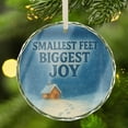 thumbnail image 2 of Baby’s 1st Christmas 2025 – Boy or Girl, For Parents, Newborn Holiday Keepsake Crystal Glass Christmas Ornament, 3” Flat Round Beveled-Edge Disc (0.23” Thick) Xmas Holiday Gift, 2 of 3