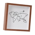 thumbnail image 4 of veasfak Shadow Box Frame Compact Top Loading Display Case for Artworks Cards Tickets brown 29x29cm, 4 of 9