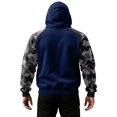 thumbnail image 6 of yuCgh Men's Camouflage Hoodie with Stand Collar, Plus Size Casual Sweatshirt, Button Front Design for Easy Wear and Stylish Layering,Dark Blue L, 6 of 6